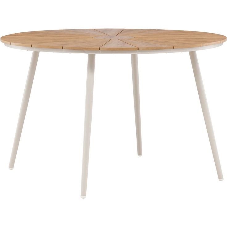Ruokapöytä Venture Home San Vito, ø120cm, beige/puu