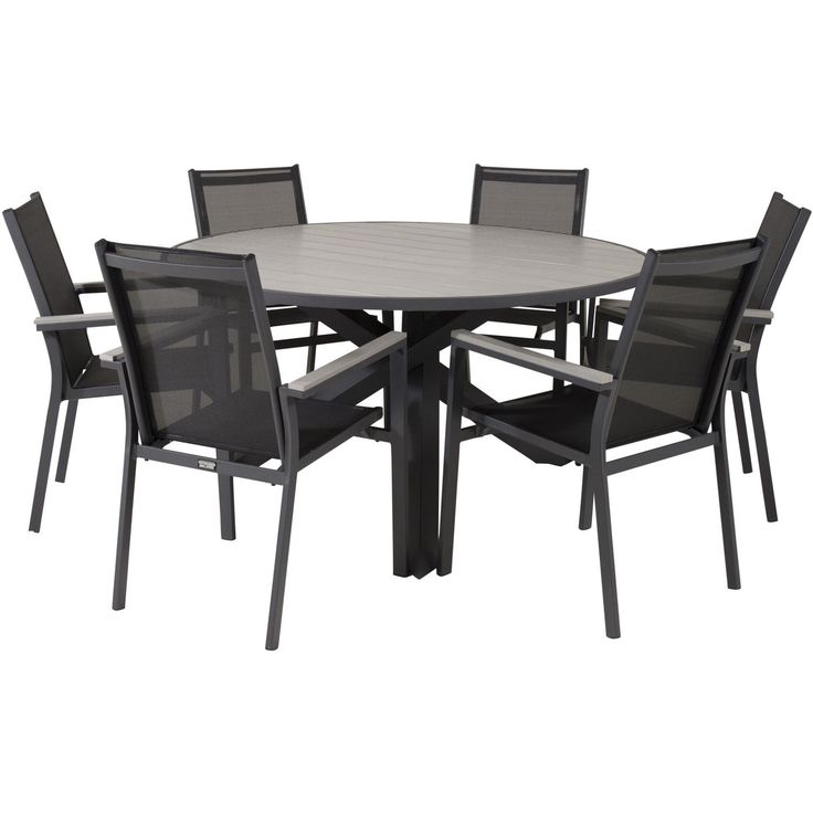 Ruokailuryhmä Venture Home, ø140cm Parma-pöytä + 4 Parma-tuolia