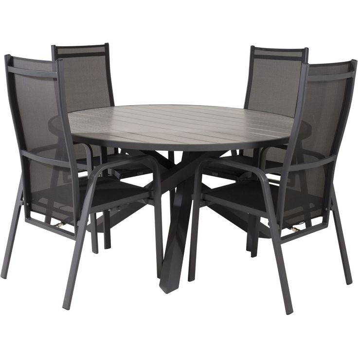 Ruokailuryhmä Venture Home, ø140cm Parma-pöytä + 4 Copacabana-tuolia