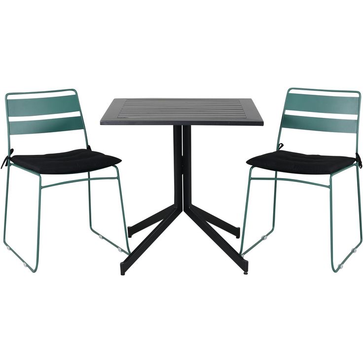 Parvekeryhmä Venture Home, 70x70cm Way-pöytä + 2 Lina-tuolia