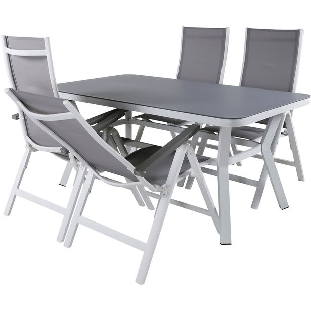 Ruokailuryhmä Venture Home, 160x90cm Virya-pöytä + 4 Albany-tuolia
