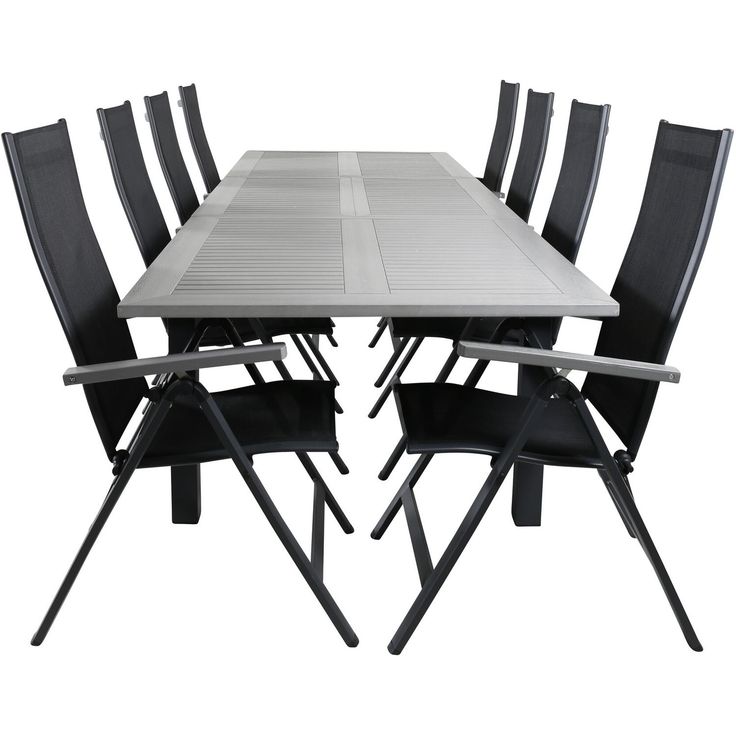 Ruokailuryhmä Venture Home, 224x100cm Albany-pöytä + 8 Albany- tuolia