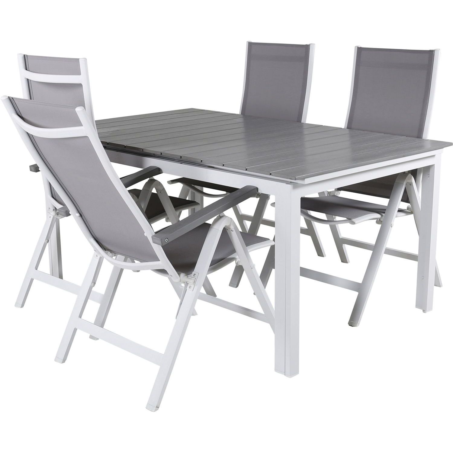 Ruokailuryhmä Venture Home, 160x100cm Levels-pöytä + 4 Albany-tuolia