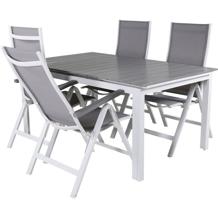 Ruokailuryhmä Venture Home, 160x100cm Levels-pöytä + 4 Albany-tuolia