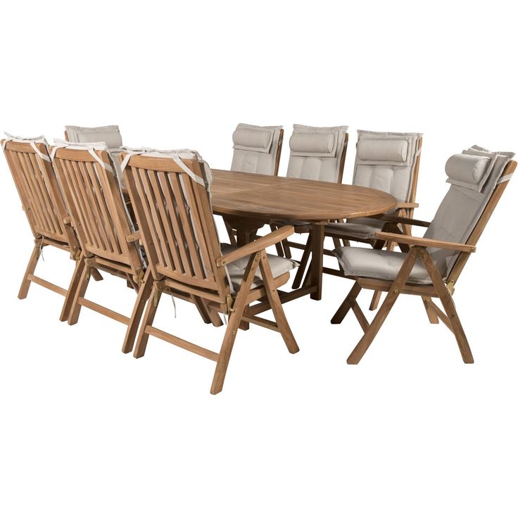 Ruokailuryhmä Venture Home, 180x120cm Kenya-pöytä + 8 Kenya-tuolia