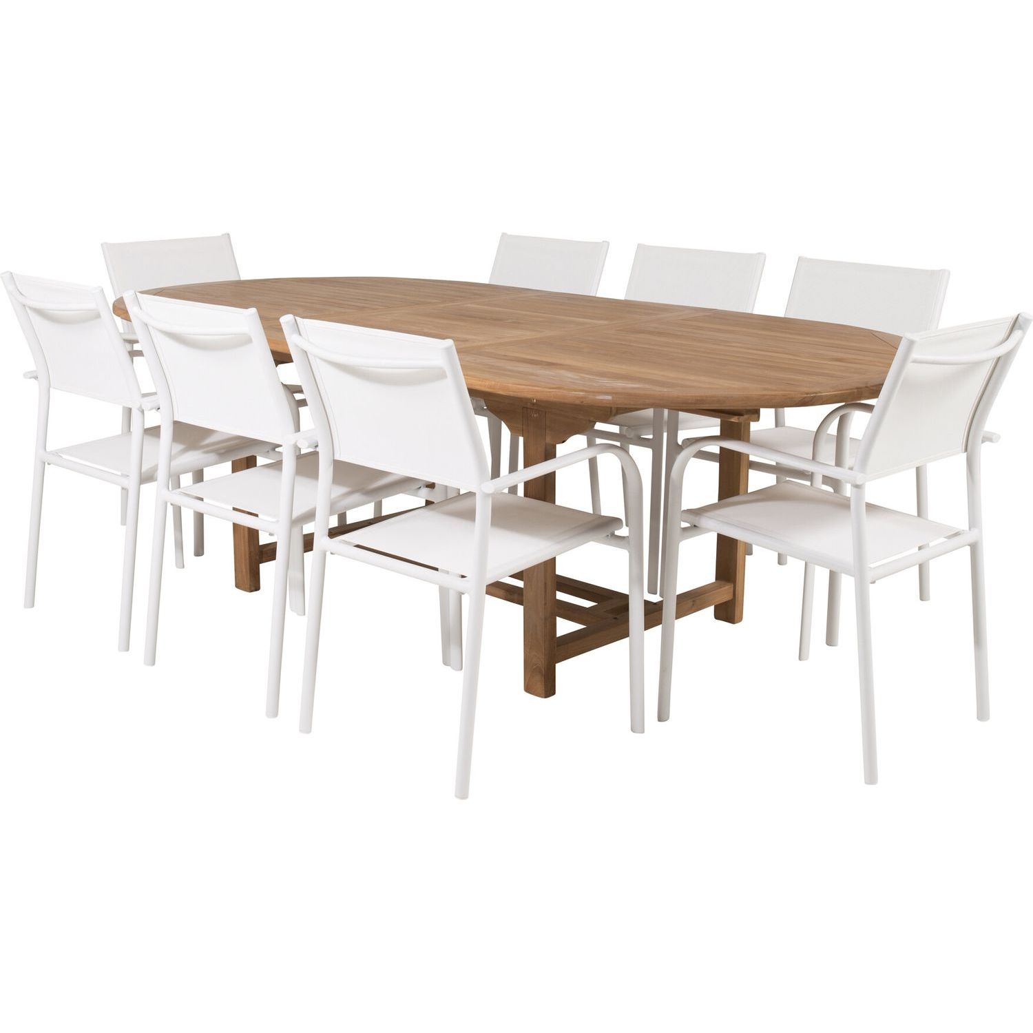 Ruokailuryhmä Venture Home, 180x120cm Kenya-pöytä + 8 Santorini-tuolia