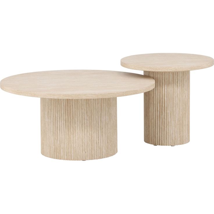 Sohvapöytäsetti Venture Home Härön, ø80cmx38 cm + ø50x45cm