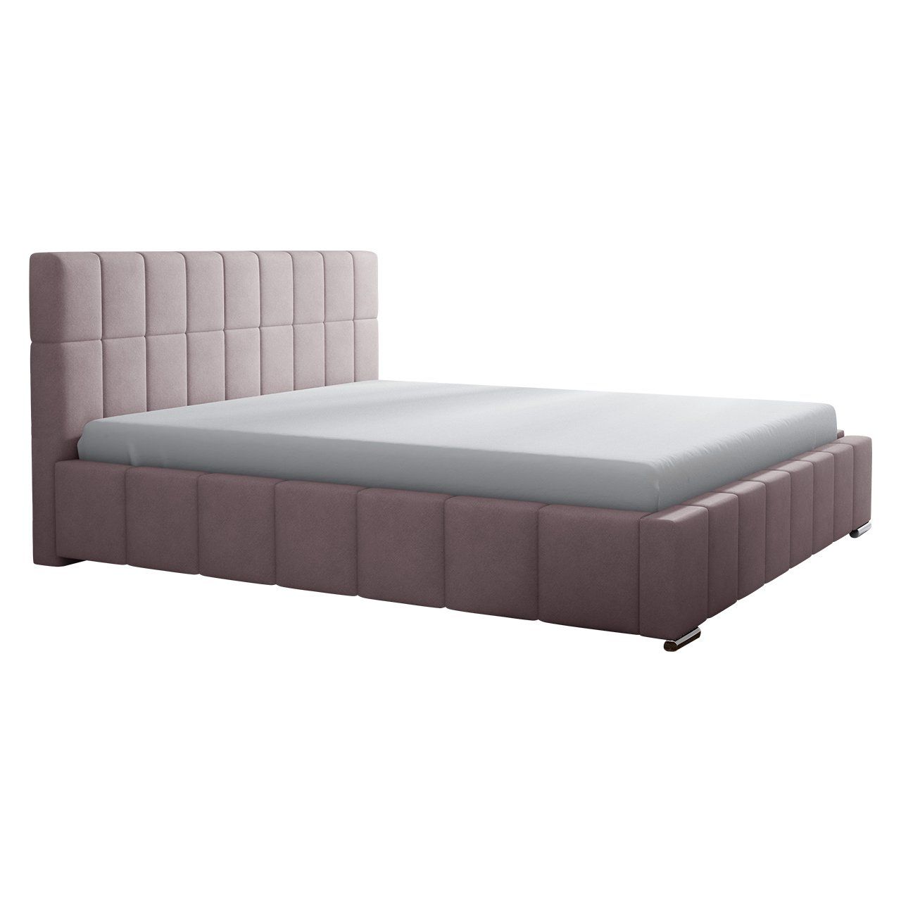 Verhoiltu sänky LEO 160x200 säilytystilalla, pinkki (4356)