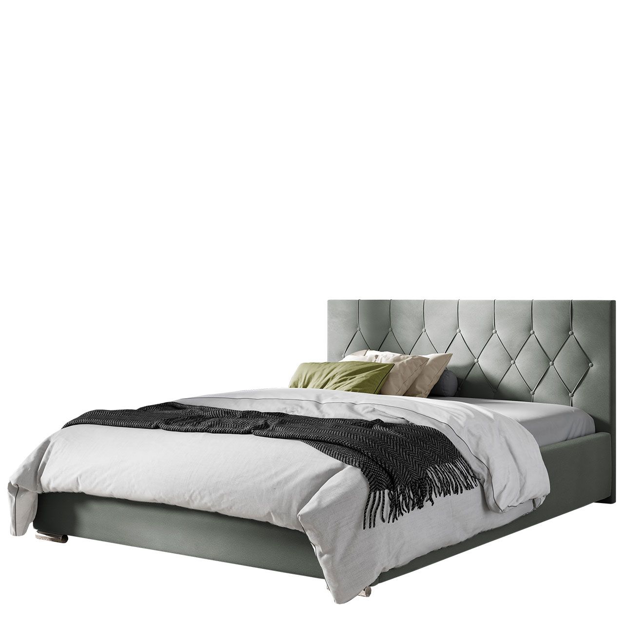 Verhoiltu sänky SKY TAP 180x200 säilytystilalla, vaaleanharmaa (0137)