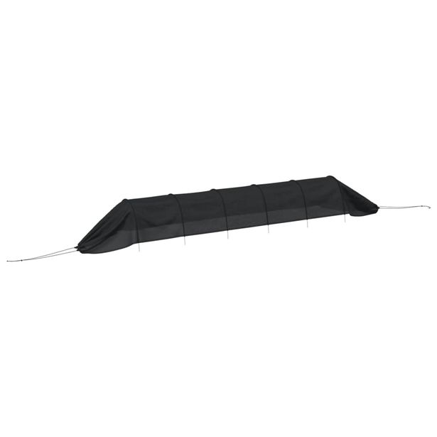 Verkkotunneli musta 300x50x48,5 cm teräs ja polyeteeni (09280)