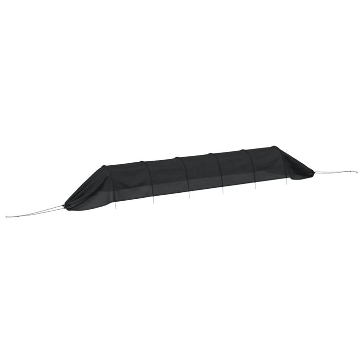 Verkkotunneli musta 300x50x48,5 cm teräs ja polyeteeni (09280)