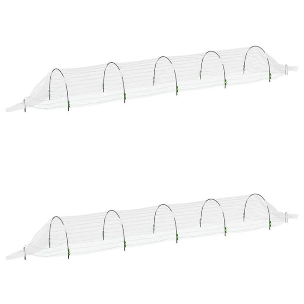 Verkkotunnelit 2 kpl 1,5x5 m lasikuitu ja PP (81495)