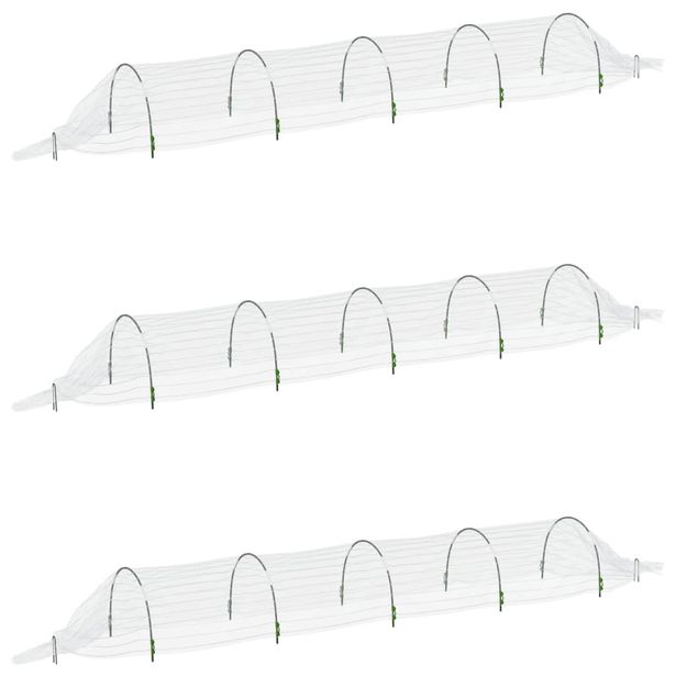 Verkkotunnelit 3 kpl 1,5x5 m lasikuitu ja PP (81499)