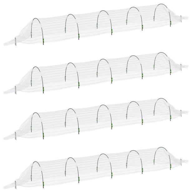 Verkkotunnelit 4 kpl 1,5x5 m lasikuitu ja PP (81503)