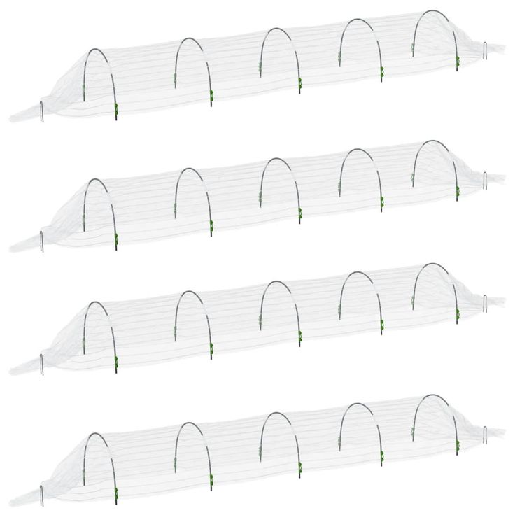 Verkkotunnelit 4 kpl 1,5x5 m lasikuitu ja PP (81503)