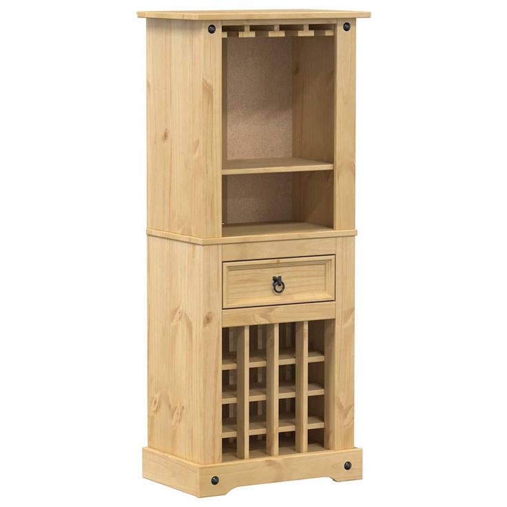 Viinikaappi Corona 56x35x134,5 cm täysi mänty (05686)