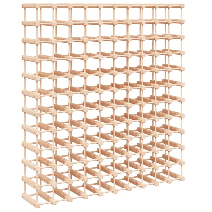 Viinipulloteline 120 pullolle 112,5x23x123,5 cm täysi mänty (53754)