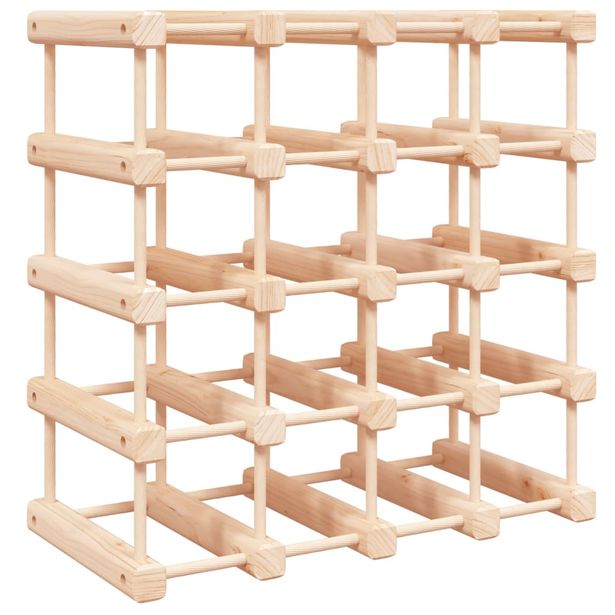 Viinipulloteline 20 pullolle 46,5x23x46,5 cm täysi mänty (53751)