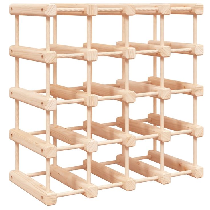 Viinipulloteline 20 pullolle 46,5x23x46,5 cm täysi mänty (53751)