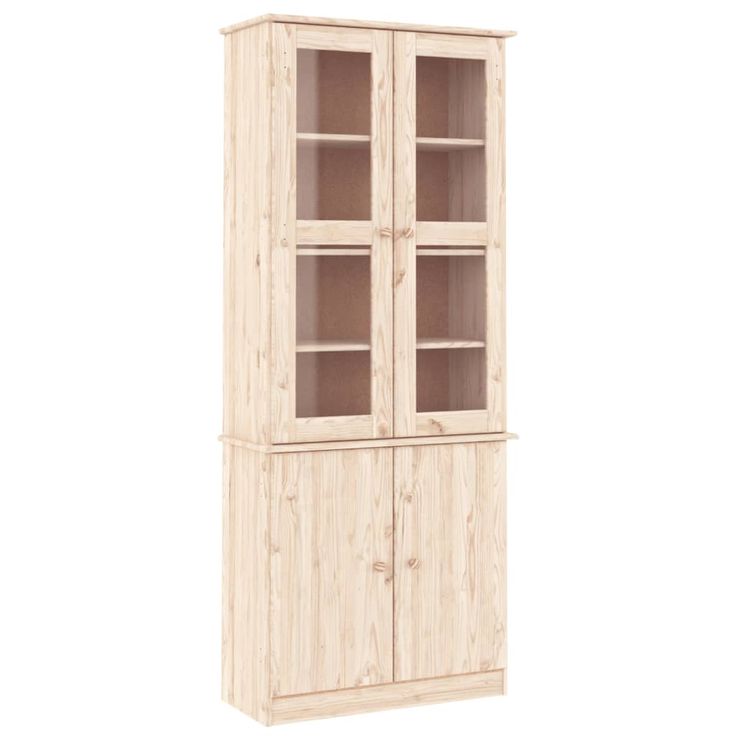 Vitriinikaappi ALTA 77x35x186,5 cm täysi mänty (53949)