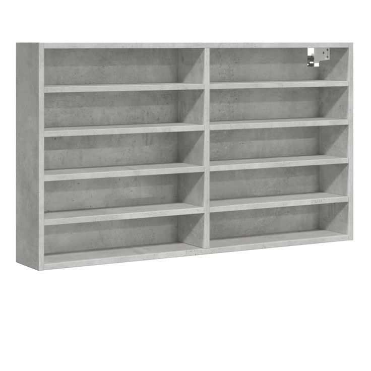Vitriinikaappi betoninharmaa 100x15x58 cm tekninen puu (47929)