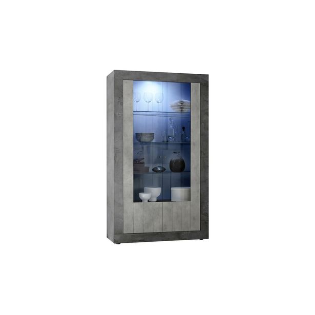 Vitriinikaappi Calpino, 110cm, harmaa (10675)