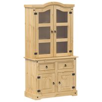 Vitriinikaappi Corona 100x48,5x179 cm täysi mänty (05681)