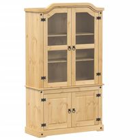 Vitriinikaappi Corona 103,5x42x180 cm täysi mänty (02777)