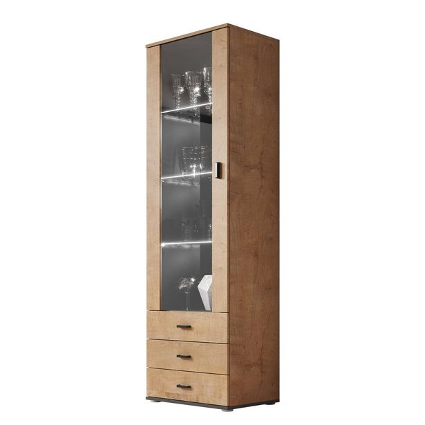 Vitriinikaappi korkea SOHO S-1, beige/musta (2675)