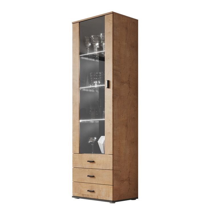 Vitriinikaappi korkea SOHO S-1, beige/musta (2675)