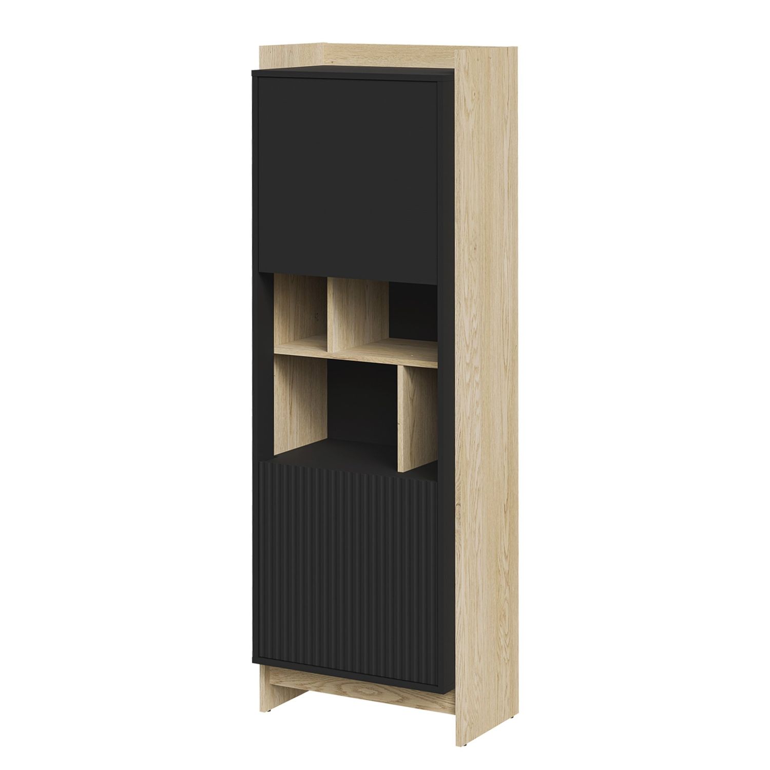 Vitriinikaappi PORTO, beige/musta (6268)