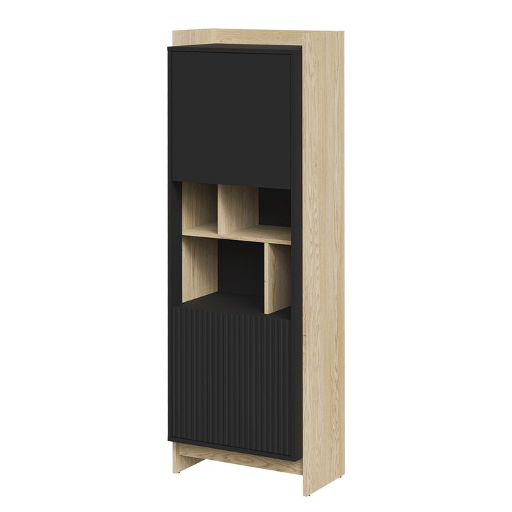 Vitriinikaappi PORTO, beige/musta (6268)
