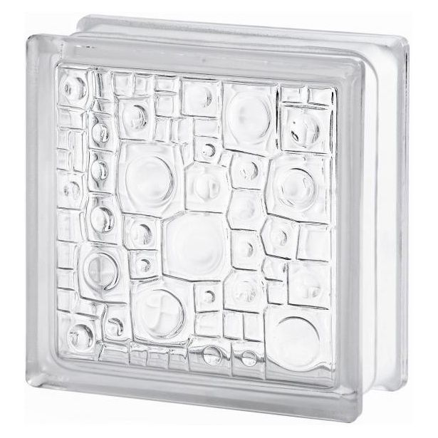 Lasitiili Vitrablok Sponge, 1908/O, väritön, 190x190x80mm