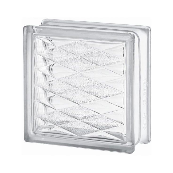 Lasitiili Vitrablok Lozenge, 1908/ZP, väritön, 190x190x80mm