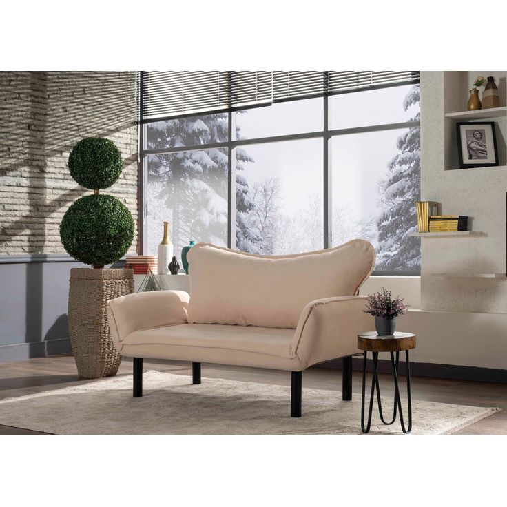 Vuodesohva Linento Furniture Chatto, kermanvalkoinen, 2-istuttava