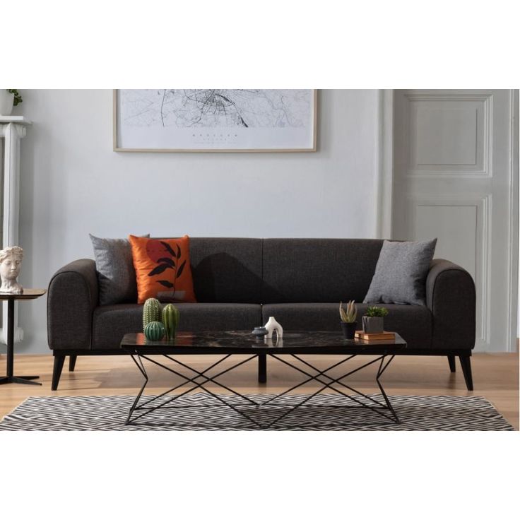 Vuodesohva Linento Furniture Kapri, antrasiitti, 3-istuttava