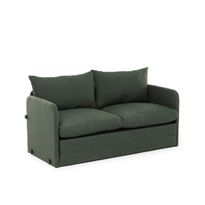 Vuodesohva Linento Furniture Saga, vihreä, 2-istuttava, Verkkokaupan poistotuote