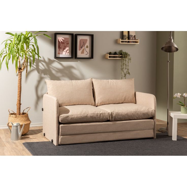 Vuodesohva Linento Furniture Saga XL, beige, 2-istuttava