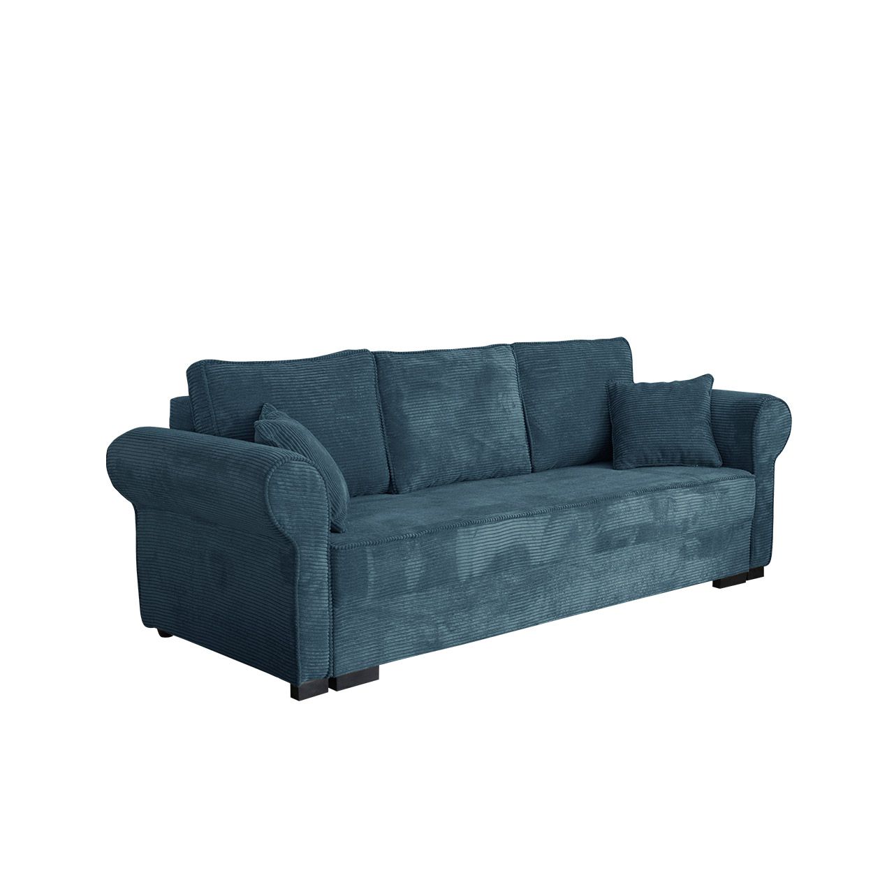 Samettivuodesohva OLIMPIA, 4-istuttava, sininen (6928)