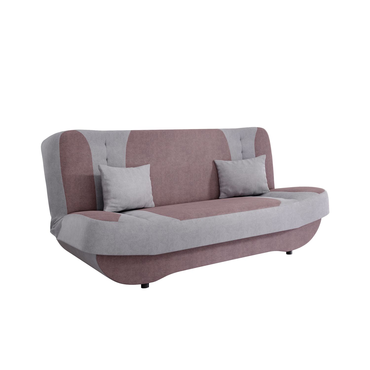 Vuodesohva PINTO ilman säleitä, 3-istuttava, harmaa/pinkki (8058)