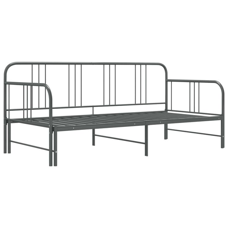 Vuodesohvan runko harmaa metalli 90x200 cm (24754)