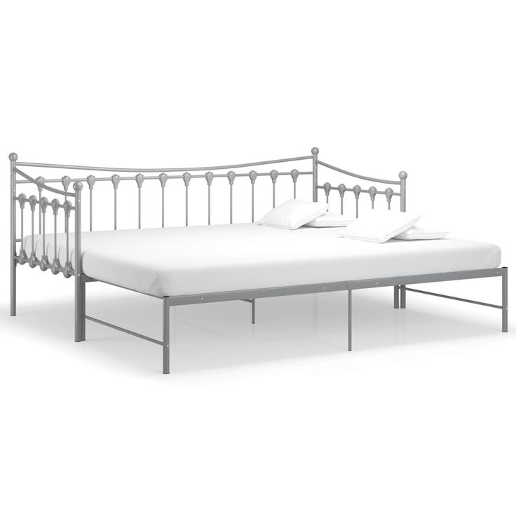 Vuodesohvan runko harmaa metalli 90x200 cm (24760)