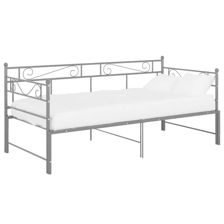 Vuodesohvan runko harmaa metalli 90x200 cm (24772)