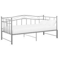 Vuodesohvan runko harmaa metalli 90x200 cm (24784)