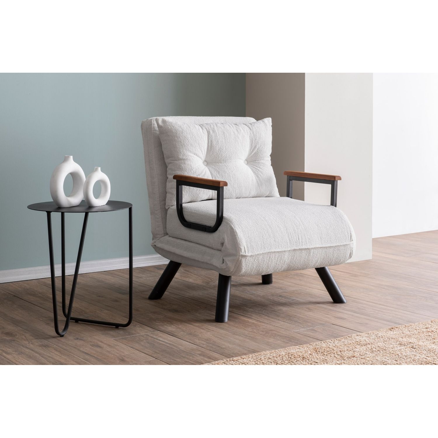 Vuodetuoli Linento Furniture Sando Single Teddy kerma