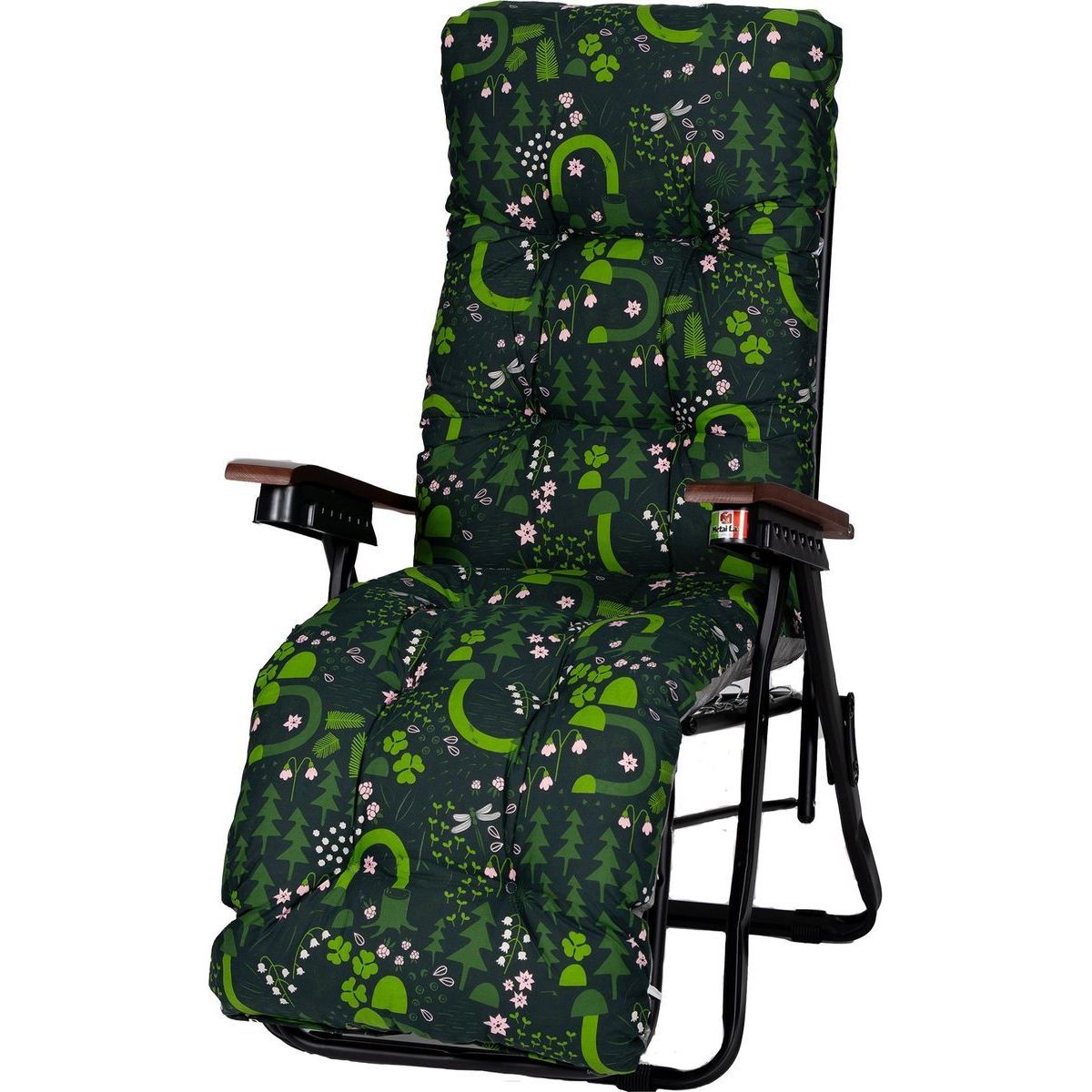 Baden Baden tuoli Varax, musta runko, pehmuste 87B Suomen metsä