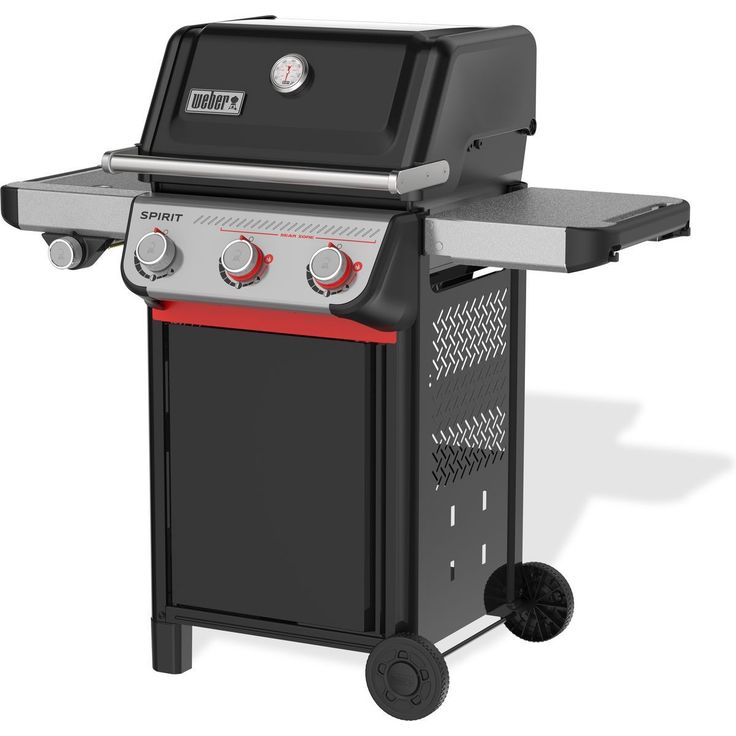 Kaasugrilli Weber Spirit E-335, 3 poltinta, sivukeitin, Sear Zone, musta