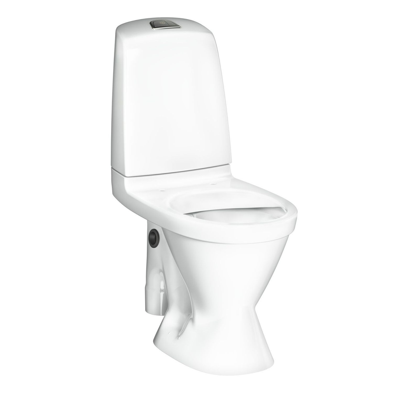 WC-istuinkansi Gustavsberg Nautic 1591, avoin S-lukko, suuri jalka, Hygienic Flush, kaksoishuuhtelu, pesualtaan liitäntä vasen, ilman istuinkantta