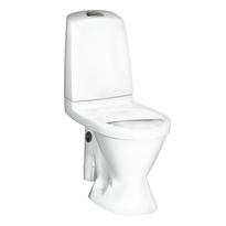 WC-istuinkansi Gustavsberg Nautic 1591, avoin S-lukko, suuri jalka, Hygienic Flush, kaksoishuuhtelu, pesualtaan liitäntä vasen, ilman istuinkantta