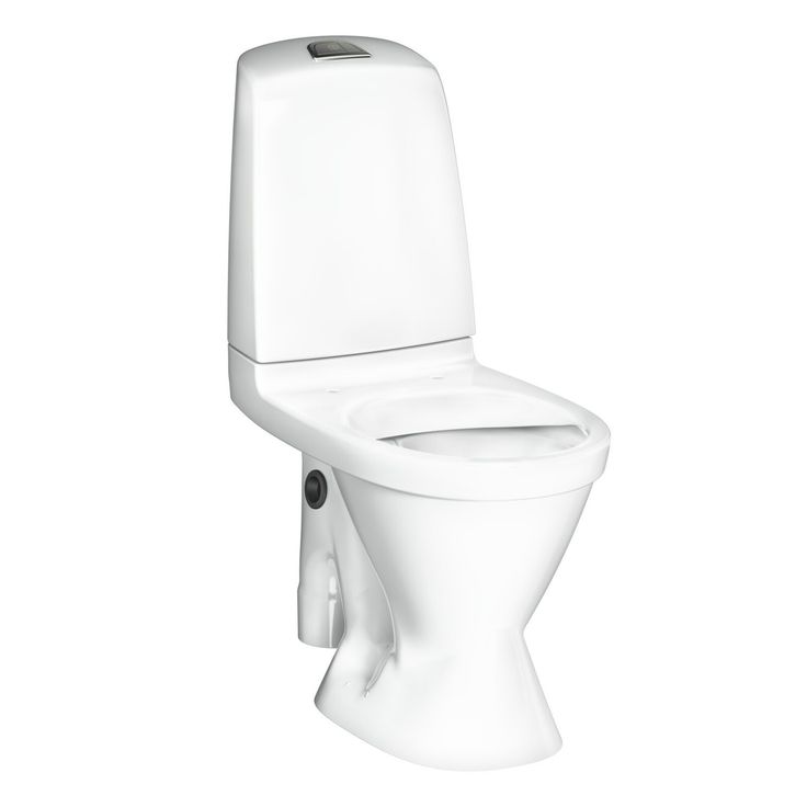 WC-istuinkansi Gustavsberg Nautic 1591, avoin S-lukko, suuri jalka, Hygienic Flush, kaksoishuuhtelu, pesualtaan liitäntä vasen, ilman istuinkantta